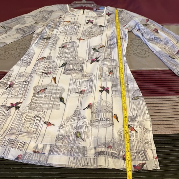 Ted Baker Birdcage Long Sleeve Beaded Shift Dress Size 1 - Picture 12 of 16